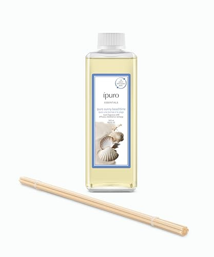 ipuro Essentials Nachfüller SUNNY BEACHTIME Raumduft 500 ml - Refill Raumerfrischer - mit Grapefruit, Zitrone & weißem Moschus Duft Aroma - Diffuser Lufterfrischer für die Wohnung Nachfüllflasche