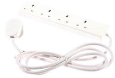 CED 4-Way Extension Lead 13amp 2m Neon White CEDTS4213M