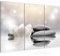 Runa Art Tulipes Fleurs Peinture Tableau Salon XXL Gris Spa Zen 120 x 80 cm 3 Parties Decoration Murale 506031a