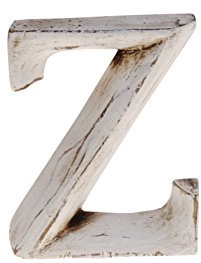 kadoh Holzbuchstabe Z (8 cm) zum Aufstellen Handgemachte Dekobuchstaben aus Holz in Vintage-Look als Deko (Creme-Weiß Vintage)