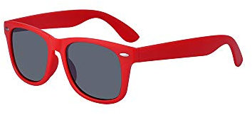 ALWAYSUV Niños Polarizados Protección UV Moda Cómodo Gafas de Sol Para Niños/Niñas Edad 3-10 Años, rojo, medium