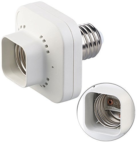 CASAcontrol Zubehör zu Funkschalter Set: E27-Lampenfassung für kinetische Funk-Schalter KFS-100, bis 60 Watt (Deckenlampe mit Funkschalter, Lampenfassungen mit)