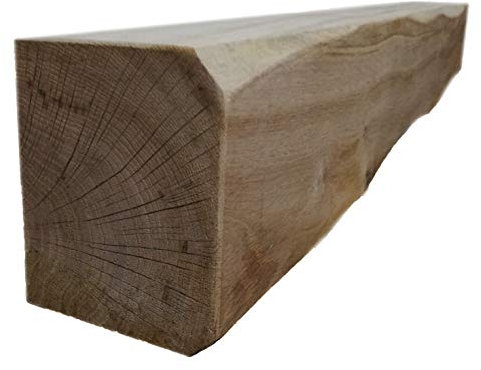 CT Oak Beam Fireplace Mantel/Mantelpiece - Size: 8 x 2, Length: 5 foot, Planed & Sanded - Heavily Worked