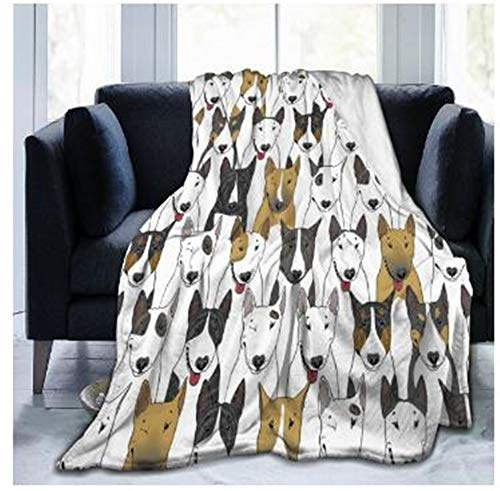 Chickwino Flanelldecke Kuscheldecke, 3D Tier Drucken Super Soft Weiche Wohndecke Warm Flauschige Decke TV-Decke Mikrofaserdecke Sofadecke oder Bettüberwurf Tagesdecke (Hündchen,130x150cm)