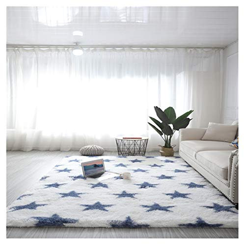 WWYL Wohnzimmerteppiche, Super Weich und Flauschig Künstlich Schaffell Teppiche Rutschfeste Yoga Decken und Flauschige Teppiche Kinderzimmer Dekoration Nachttisch-Teppiche (A-4,50 * 160cm)