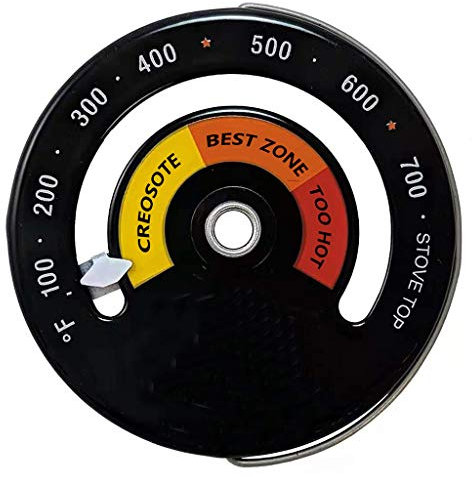 Termómetro de estufa de leña magnético, medidor de temperatura, alimentado por calor para ventilador de chimenea de estufa de leña