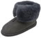 Damen & Herren Lammfell Hausschuhe Alaska Grau Hüttenschuhe Fellschuhe mit Reißverschluss 100% Merino Schaffell für Wohlgefühl - warm, atmungsaktiv Schuhgröße 43