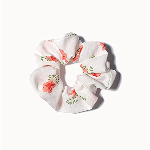 Gift Hair Accessories Accessories Ponytail Hair Rope Elastic Headband Hair Ring Printed Hair Band(Orchid white)