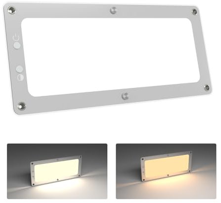 acegoo 12V LED Lampe Wohnmobil Boot Deckenleuchte Dimmbar 11W 3000K/5000K Panel Flach Lampe Acryl Mit Schalter für Camper Yacht Innenbeleuchtung, 1180lm