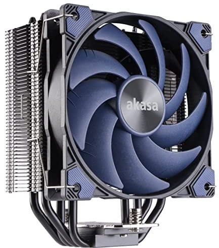 Akasa Alucia H4 | Premium CPU Cooler | TDP 185W | 120mm PWM Fan | 4 Copper Heatpipes | Includes Thermal Paste | For Intel LGA 20xx/1151/1155/1150/1200 and AMD AM4 AM5 | AK-CC4017EP01