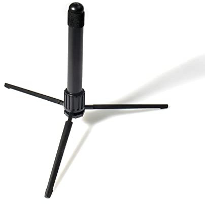 Cheerock Tragbarer 3-Bein-Flötenständer mit klappbarem Boden, stabiler Unterstützung, Blasinstrumentenzubehör