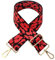 Taschengurt Verstellbar Schulterriemen für Taschen 80-130cm mit Karabiner Leopard Muster 5cm Breit Schultergurt Trageriemen Umhängegurt DIY Zubehör für Tasche Handtaschen für Damen,Rot