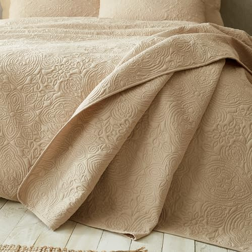 Pineapple Elephant Casablanca Pinsonic 220x230cm Bedspread Natural