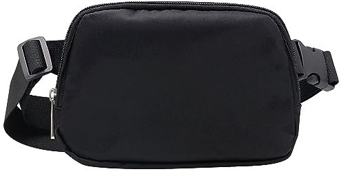 Long Keeper Bauchtasche Damen Stylisch - Gürteltasche Bauchtasche Klein Fanny Pack, Reisen Sports Outdoor Handytasche Brusttasche Crossbody Hüfttasche für Damen Herren Schwarz