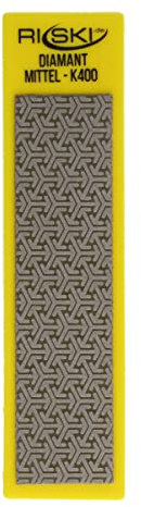 RiSki Diamant Premium Profi Feile - mittel - Korn 400 - gelb - 110x25mm