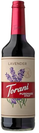 Torani - Puremade Sirup - Lavendel (750ml) / Lavender, Getränke- & Kaffee-Sirup, ausschließlich mit Rohrzucker und natürlichen Aromen