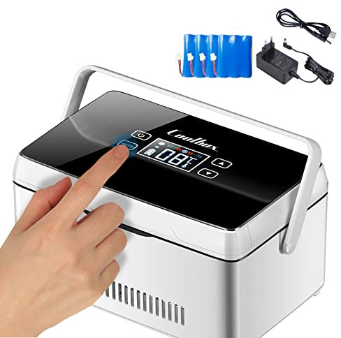 TRAGLO Insulinkühler Reisekoffer Minikühlschrank Medizinkühlschrank 2-8 ℃ Intelligenter tragbarer Autokühlkoffer mit konstanter Temperatur für Zuhause im Freien 4batteries