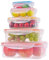 5 Pcs Food Storage Containers-Stackable Kitchen Bowls sets-BPA Free Leak Proof Plastic Food Storage Containers with Lids Airtight-Microwave Freezer Safe Lunch Boxes ,5 Meal Prep Containers & 5 Lids