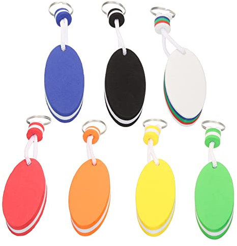 Toddmomy 7stücke Teiliges Schwimmender Schlüsselanhänger Surfbrett-form Material Für Bootsschlüssel Wassersport Und Outdoor-aktivitäten Leicht Und Handlich Farben