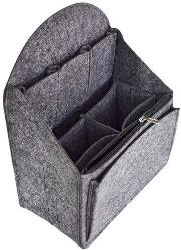 HyFanStr Taschenorganizer Rucksack, Backpack Organizer mit Reißverschlusstasche, Taschen Organisator Rucksack Organizer für Rucksack Dunkelgrau - S