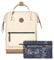 CABAIA - Sac à Dos Adventurer Andenne - Medium 18L - Déperlant - Compartiment Ordinateur Portable 13-2 Poches - Certifié Vegan - Sac Voyage, Affaires, École pour Homme et Femme - Crème