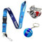 SKATE NBA Basketball Schlüsselanhänger Paar Lanyard Lanyard und passender Mini-Basketball NBA Teams Lakers Bulls Kings raptors + 10 zufällige NBA-Aufkleber in Geschenkbox, Paar Hornets E Stick, One