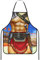 TOPWAYS Novelty Funny Apron, Kitchen Chef BBQ Baking Aprons for Men, Cooking Sexy Aprons Pinafore for Women, Prank Dress Joker Pinny Bib Secret Santa Funny Gifts (warrior)