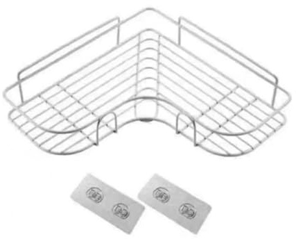 SynapSYA Bathroom Shelf Shower Wall Mount Shampoo Storage Holder With Suction Cup No Drilling Kitchen Storage Bathroom Accessories Bathroom Storage(White 1)