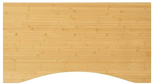 ShGaxin Plateau de bureau en bambou 110 x 60 x 4 cm, plateau de table, plateaux pour tables de salle à manger, comptoir de cuisine