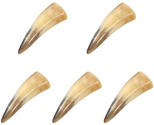 PRETYZOOM Lot de 5 gobelets en corne à boire de style viking pour la bière, le vin, le met, la décoration de la maison rustique vintage