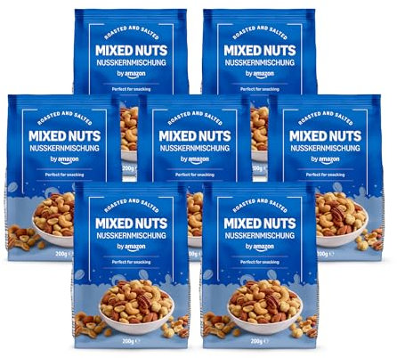 by Amazon - Roasted and Salted Mixed Nuts 200g 7 pack