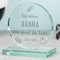 Wanapix | Personalisierte Trophäe mit Name und Text | Graviertem Glas (Grauskala) | Personalisierte Trophäe | Inklusive Aufbewahrungsbox | Rund | Lehrer