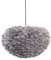 XUYOSDVQ Graue Federn-Kronleuchter, nordische Moderne Feder-Pendelleuchte, kreative Persönlichkeit, höhenverstellbare Hängelampe, grau, Durchmesser 40 cm (16 Zoll) Made in China