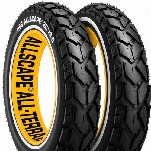 Allscape 20x3 dicke Fahrradreifen, 20 Zoll starker dicker Reifen für MTB und E-Bike, langlebige Offroad-Richtungen, 2 mal dicker als die