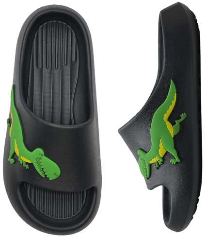 WateLves Ciabatte Bambina Bambino Ciabatte da spiaggia Sandali Piscina estive per bambina Antiscivolo Scarpe da doccia estive Pantofole per bambina(Dinosauro, 30/31EU)