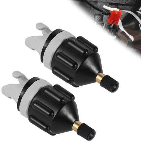 mizikuu 2PCS Adaptateur Pompe à Air, Gaz Pompe Bateau Convertisseur Pompe à Air Sup Adaptateur Gonfleur Paddle Connecteur d'air Bateau pour Rames Gonflable,Planche de Stand up Paddle, Kayak