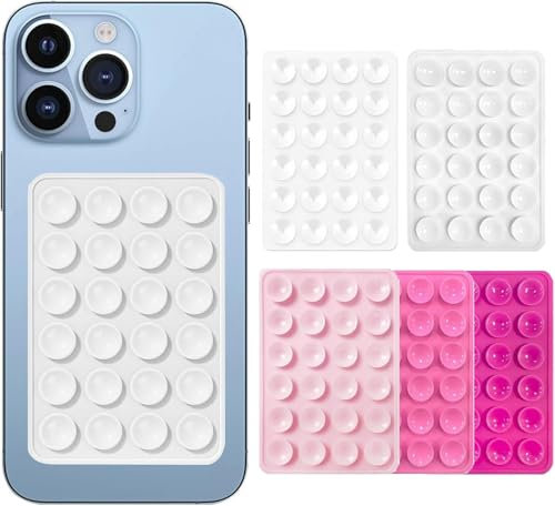 5Pcs silicone suction phone case, suction phone holder, phone suction pad, mobile sticky phone grip, Non Slip Suction Phone Holder For Selfies & Tiktok, Phone Accessories(5 Colors)