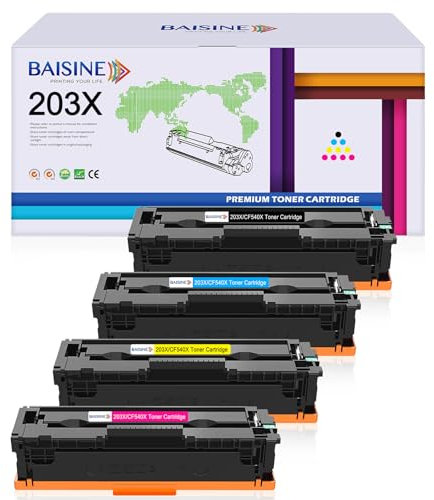 BAISINE 203X 203A Kompatibel für HP CF540X CF540A Toner für HP Color Laserjet Pro MFP M281fdw M254dw M281fdn M254nw M280nw M281cdw M254dn Drucker Tonerkartusche
