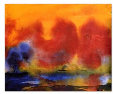 SDYSKKUG Emil Nolde Kunstdruck Leinwandbilder. Berühmte Gemälde Abstrakte Bild Reproduktion. Meer under Red Sky. Moderne Wohnzimmer Poster 72x60cm Ungerahmt