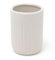 Carousel Home White Ceramic Toothbrush Holder | Bathroom Caddy Ribbed Toothbrush Pot | Bathroom Tumbler Storage Cup - 11cm