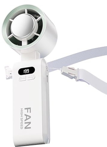 Petit ventilateur de climatiseur, ventilateur portable portable - Ventilateur de climatiseur rechargeable USB - Outil de refroidissement de la vitesse du vent fin pour la voiture, le camping,