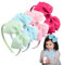 XYTAHDM 4 pezzi cerchietti per capelli con fiocco,fasce per capelli in raso,fiocco cerchietti colorati,per ragazze, donne, feste di compleanno per bambini