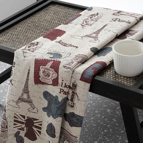 ONECHANCE Stoff Baumwolle Meterware Baumwollstoff Stoffe zum Nähen Dekostoff für Patchwork Sewing Nähstoff Color London Size 2 Meter