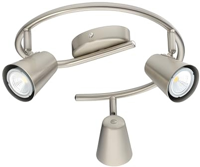 Nozzy 3 Bulb Spotlight Travale S- GU10 LED Matt Nickel- 3 x 5W LED Bulbs Included