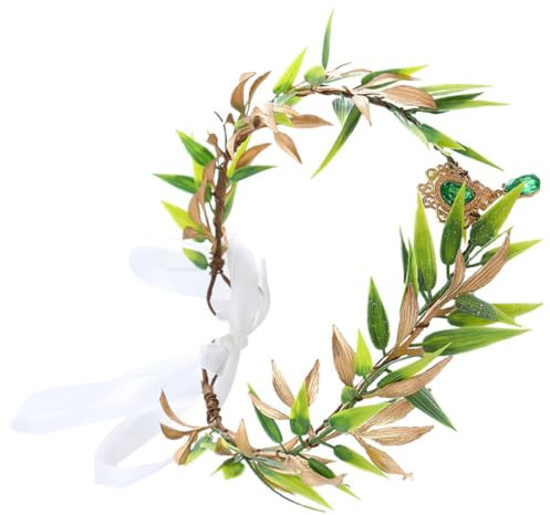 JOINPAYA Blätter Stirnband Haarreif mit Grüner Blattkrone Feen Haarschmuck für Damen Brautzubehör für Hochzeit und Party