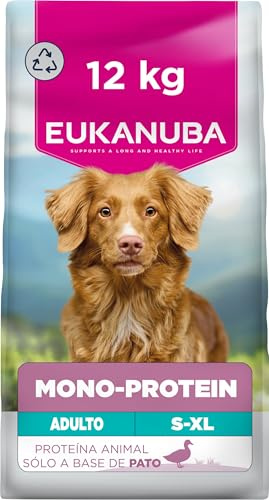 Eukanuba Mono-Protein Ente Hundefutter trocken, 12 kg | Special Care | Trockenfutter | für ausgewachsene Hunde | mit nur Ente als tierischem Protein | allergenarme Rezeptur