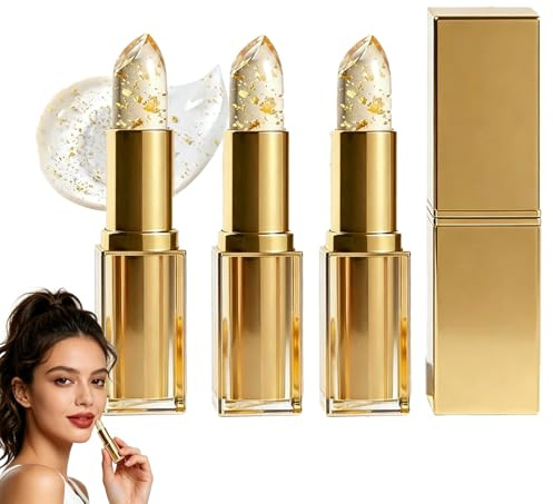 XINCHEN Kyne TrueTone - PH-Adaptiver Lippenstift 24 Stunden Halt, Kyne Beauty Lippenstift 24 Stunden Halt, Ransparent bis Rosa mit Goldfolie, Spendet Feuchtigkeit für Frauen (3)