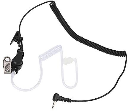 Fawfose Auricolare con Tubo da 2,5 Mm Auricolare di Ascolto di Alta qualità per Ambienti Rumorosi Cavo ABS Resistente