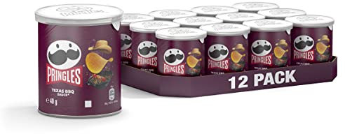 Pringles Texas BBQ Sauce Kartoffelchips, Barbecue, 40 g, 12 Stück