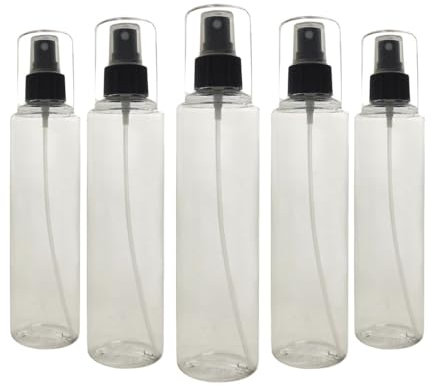 Geniess-Bar! PET Flaschen 10x Sprühflasche Zerstäuber 250ml Flasche für Desinfektionsmittel BPA- frei mit Kappe Plastikflaschen Ölflasche Essigflasche